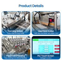 Machine d'emballage sous blister entièrement automatique pour bougies d'allumage, machine d'emballage sous blister pour super colle avec servomoteur