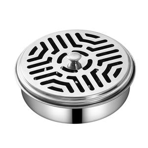 Boîte à spirales anti-moustiques en acier inoxydable avec couvercle, cendrier ignifuge de 12 cm pour usage extérieur - Product Image 2