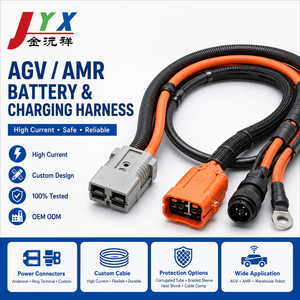 Aangepaste hoogstroom AGV AMR batterijlaadkabelboom met PVC-isolatie voor connector magazijn mobiele robot kabelassemblage - Product Image 1