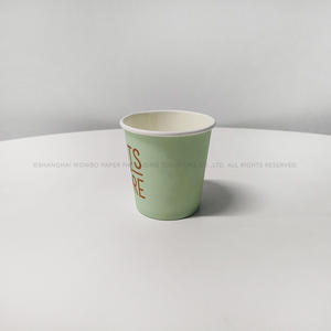 Taza de café de papel verde desechable de 8oz para beber en caliente, respetuosa con el medio ambiente, diseño grueso para cafeterías, bistros, fiestas - Product Image 6