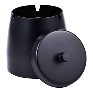 K & B Portable Car Hotel Metal Stainless Steel Smokeless Ashtray With Lid