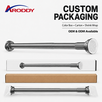 ARODDY Tringle à rideau de patio à tension, sans perçage, tube de 28 mm d'épaisseur, 69,3-82,3 pouces, conception brevetée, pour usine de 30 000 m²