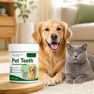 Poudre dentaire pour animaux de compagnie saveur bœuf et algues marines, haleine fraîche, dents plus blanches, élimination des taches, 100g, exclusivité transfrontalière, best-seller - Product Image 6