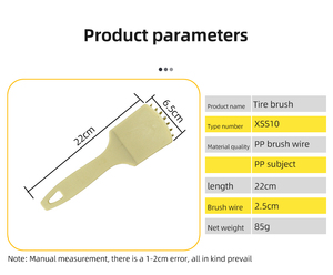 Cepillo de lavado limpio para rueda de neumático de coche, relleno de alambre de nailon, cerdas rígidas medianas - Product Image 6