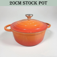 Ensemble de marmites à soupe en aluminium 8 pièces de couleur dégradée Nouveau design Cuisinière à induction antiadhésive en céramique Cuisinière à gaz Compatible avec un usage domestique en métal