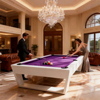 Table de billard de 7 pieds de qualité tournoi, multifonctionnelle, pour usage domestique, avec poches en cuir
