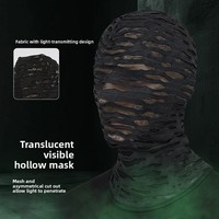 Masque de cyclisme transfrontalier d'été sans perforations pour cosplay, Halloween, respirant, en polyester, ajouré, visuel et amusant