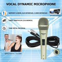 Microphone vocal Audio dynamique filaire cardioïde professionnel système de conférence en métal antibruit connecteur XLR pour une utilisation en Studio