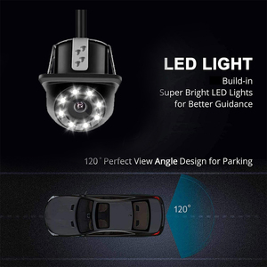 E-TOO 8LED Hidden xe Sao lưu đảo ngược máy ảnh xe đậu xe Viện trợ máy ảnh 120 độ full HD Phía sau xem sao lưu máy ảnh cho VW Passat <span class=keywords><strong>B8</strong></span> - Product Image 2