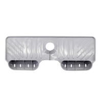 Tampon de robinet amovible en silicone avec une paire de paniers de vidange tapis de séchage en silicone, adapté aux éviers de cuisine