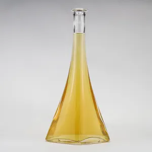 定制标志烫印标签朗姆酒杜松子空玻璃瓶500毫升酒瓶威士忌伏特加烈酒玻璃瓶带软木塞