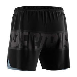 Water Repellent Fashion Gym Muscle Sublimated Compression 2 in 1 Shorts Double <b>Layer</b> Leggings - Product Image 3