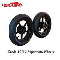 Roue Supermoto KABIN noire de 12 pouces, pneu Kenda 90/90-12, jante Yozma Tuttio, accessoires pour moto Sur Ron E-Dirt Bike