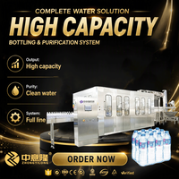 Hoge capaciteit 12000-36000BPH turnkey productielijn voor flessenwater, inclusief PET-flesblaas-, vul-, etiketteer-, verpakkings- en palletiseerfunctie.