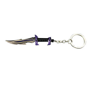 Venta al por mayor Venta caliente Mini Metal Gun Cuchillo Llaveros Valorant Aleación Armas Llaveros Best Seller Niños Mini Espadas Llavero Regalo - Product Image 4