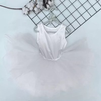 Robe tutu de danse sans manches en tulle rose poudré pour filles, collection 2026, vente en gros
