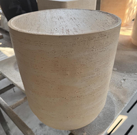 Table d'appoint ronde moderne en MGO, design unique à texture de corde, table basse en béton, élégant tabouret en ciment, utilisable en extérieur et en intérieur