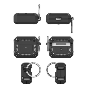 Funda Protectora para Auriculares con Carga Inalámbrica, Diseño de Armadura, Resistente a Impactos, de TPU y PC, para <span class=keywords><strong>AirPods</strong></span> Pro 2 3, Gran Venta - Product Image 5