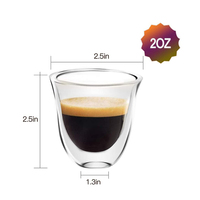 Verres à expresso de qualité supérieure à double paroi isolés