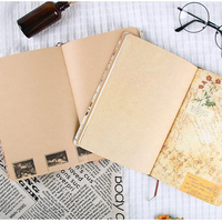 A5 Européenne Rétro Style Planificateur Couleur Page Papier Kraft Créatif Étudiant Personnalisé Cahier
