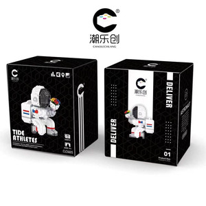 Bloques de Construcción Grandes, Micro Creativos, de Dibujos Animados, Soporte para Bolígrafos con Forma de Cohete de Astronauta, Contenedor, Figuras de Ladrillos de Diamante, Juguetes para Niños - Product Image 5