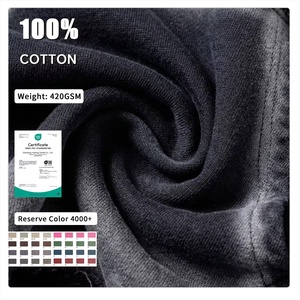 Ensemble de survêtement pour homme avec sweat à capuche zippé et pantalon de survêtement, broderie personnalisée effet vieilli, strass, délavé soleil et délavé à l'acide, fabrication sur mesure - Product Image 6