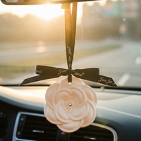Diffuseur d'huiles essentielles en plâtre parfumé, fait main, en forme de fleur de porcelaine, pour voiture, armoire et maison