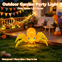 Lampe LED araignée d'Halloween, étanche IP65, lampe décorative d'extérieur, décoration de jardin, de cour, de terrasse, de fête, de vacances