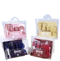 Voyage Mini 5pc Ensemble Transparent En Plastique Vide Maquillage Conteneur Bouteilles Cosmétique Visage Crème Pot pour Savon Liquide Pratique Voyage