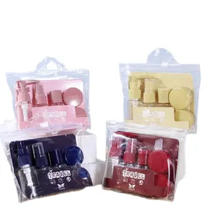 5pc/Set Travel Mini Makeup Cosmetic Face Cream Pot Bottles Plastic Transparent Empty Make Up Container Bottle Travel