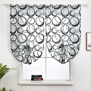 Tenda A Pacchetto In Voile Semi-Trasparente Con Ricamo | 300x145 Cm, Bianco, Per Soggiorno E Camera Da Letto, 1 Pezzo - 2