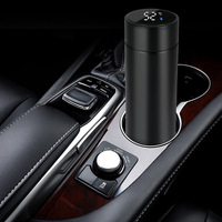 Bouteille d'eau intelligente en acier inoxydable de 500 ml pour l'extérieur, avec rappel thermique intelligent et écran LED, pour les voyages et les tasses