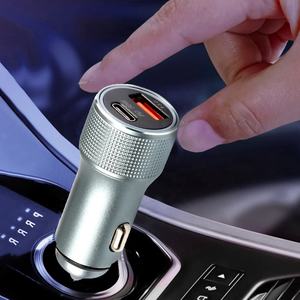 شاحن سيارة HNT بالجملة بمنفذين من نوع C بقوة 48 واط، شاحن سيارة USB PD سريع الشحن، شاحن سيارة QC 3.0 بمنفذين للشحن السريع - Product Image 2