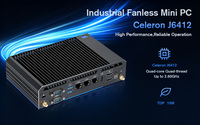 Mini PC Industrial Celeron J6412 de Cuatro Núcleos, DDR4 Máx. 32GB, 3*LAN, 3*HD, 4*RS232, Win10/11, IoT, Linux