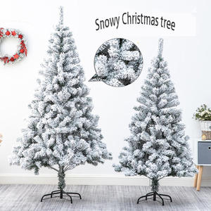 批发积压圣诞树全球经典雪植绒人造松树进口商 - Product Image 2