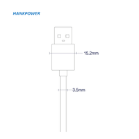 Contrôleur d'alimentation à 2 broches à personnaliser, 1 pièce, fil ouvert, câble USB avec interrupteur