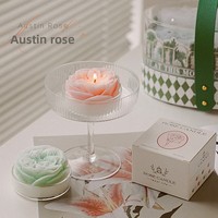 Bougie d'aromathérapie parfumée à la pêche blanche et au thé oolong - Cadeau créatif fait à la main