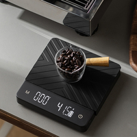 Balance à café numérique 0,1g avec minuteur, modes café multiples, pour café filtre et expresso, conversion multi-unités, fonction tare