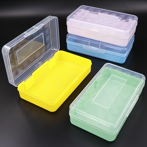 Custom Logo Clear Stationery Pencil Case Storage School Pencil Box
