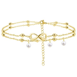 Cavigliera a cuore in argento Vintage bracciale alla caviglia con lettera bohémien per <span class=keywords><strong>donna</strong></span> sandali a <span class=keywords><strong>piedi</strong></span> <span class=keywords><strong>nudi</strong></span> infinito multistrato catena per gambe con gioielli per <span class=keywords><strong>piedi</strong></span> - Product Image 2