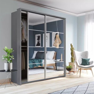 Factory Direct <strong>Sales</strong> Modern Design Bedroom Furniture <strong>Wardrobe</strong> <strong>Mirrored</strong> <strong>Wardrobe</strong> Design <strong>Wardrobe</strong> Design with Mirror - Product Image 2