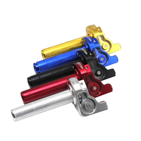 Poignées de guidon universelles en aluminium CNC pour moto, avec câble transparent antidérapant pour scooter et accélérateur rotatif