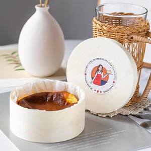 Boîte à emporter en bois de placage de forme ronde avec LOGO personnalisé Boîtes à gâteau au fromage <span class=keywords><strong>Brie</strong></span> à la charcuterie en bois avec couvercle en bois - Product Image 1