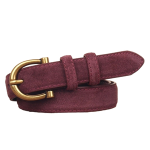 Ceinture décontractée pour femme, légère, exquise et écologique, avec boucle en acier, largeur 1,8 cm, longueur 100 cm - Product Image 1