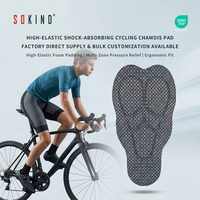 Pad Sepeda Pria Anti-benturan, Anti-keringat, Bernapas, Berlubang, Gel Pad Chamois Spandex/Nylon Ramah Lingkungan untuk Pakaian Bersepeda Jersey