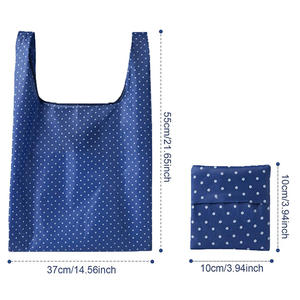 High Quality Wholesale Foldable Grocery Shopping <b>Bags</b> Digital Print Letter Pattern Made of Durable Polyester Direct From Factory - Product Image 2