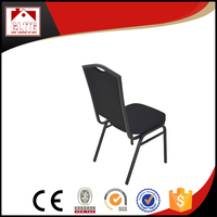 Chaise de banquet empilable en gros avec structure métallique, sièges rembourrés pour mariages et événements hôteliers