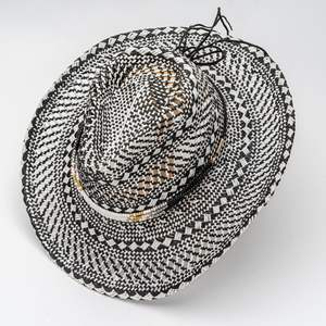 Sombrero de Paja Estilo Étnico, Tejido a Mano, Estilo Panamá, Vaquero, para Playa, Sol, Unisex, para Uso Diario, Fiestas y Actividades al Aire Libre, Superventas - Product Image 4