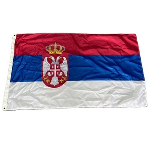 Drapeau de la Serbie, drapeau national de la Serbie, 3x5 pieds, décoration extérieure, bannière, impression en polyester et coton - Product Image 1