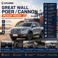 Great Wall POER Cannon Diesel 4x4 Double Cab Pickup Truck 2025, moteur turbo, transmission automatique, sièges électriques réglables